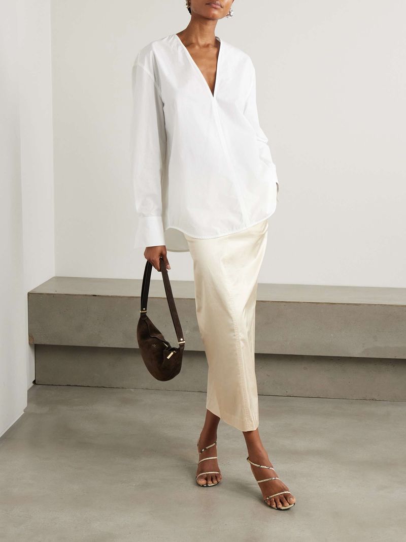 Totême Satin Midi Skirt