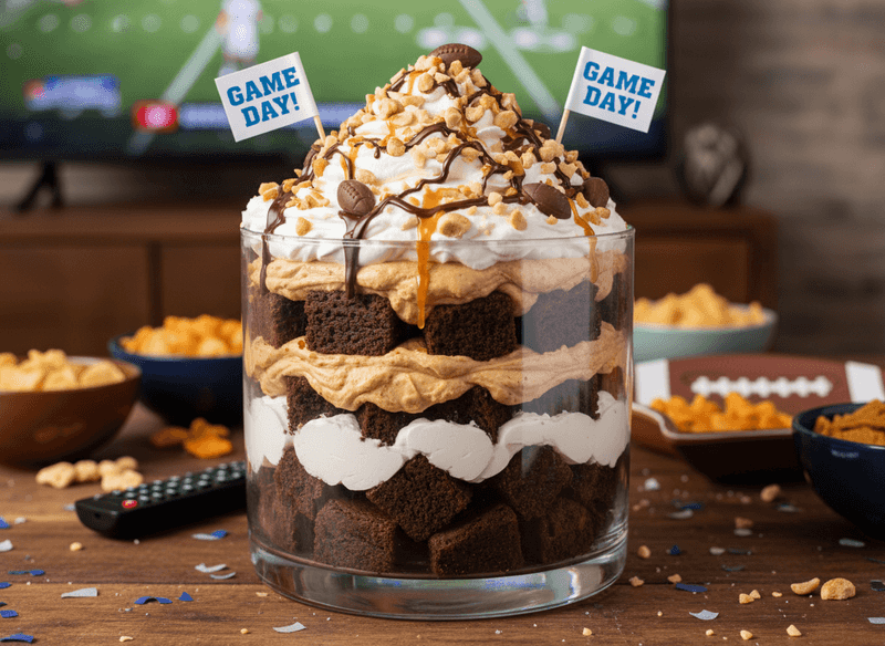 Game-Winning Peanut Butter Brownie Trifle