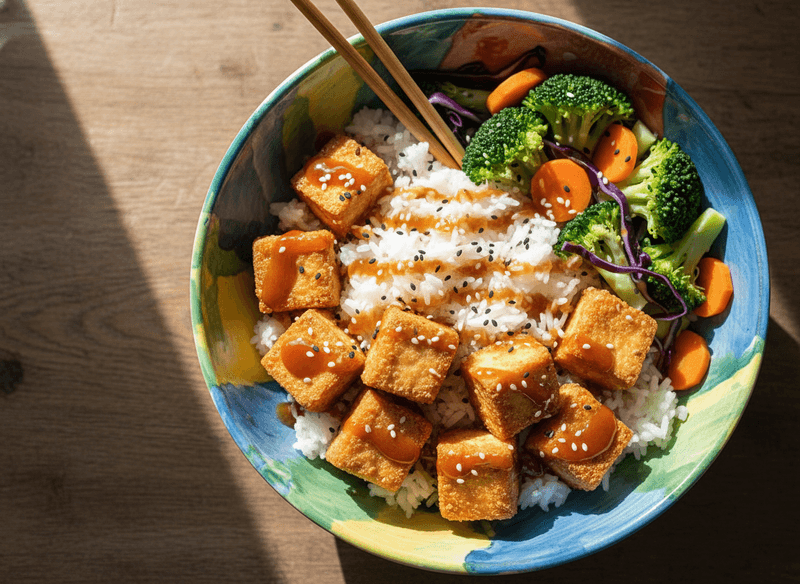 Vegetable and Tofu Teriyaki Bowls