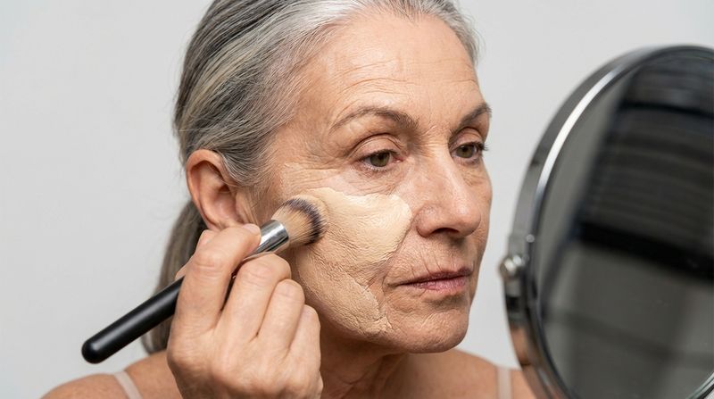 Using Too Much Foundation to Cover Wrinkles