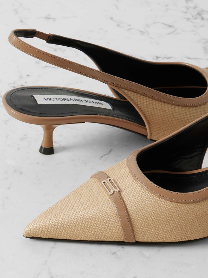 Victoria Beckham Leather Slingback Pumps