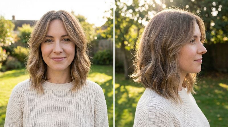 Wavy Lob with Face-Framing Layers