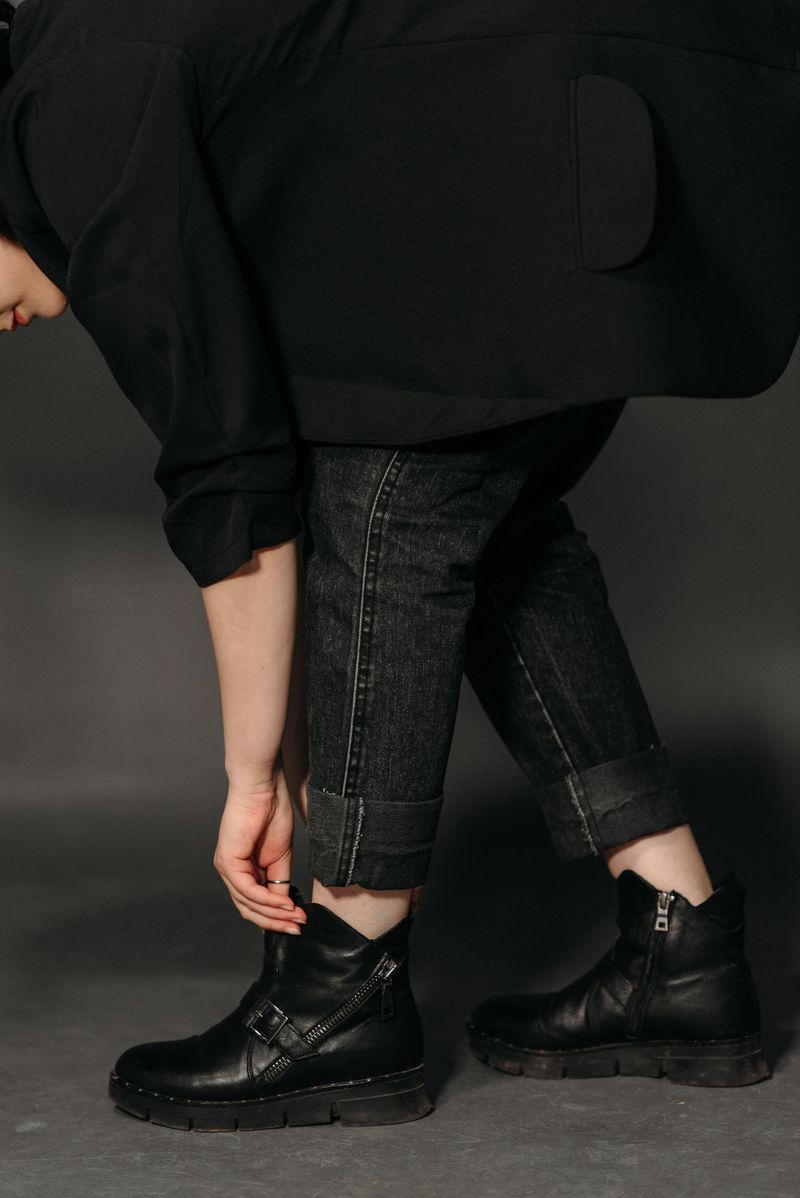 Wearing Only Ultra-Skinny Jeans