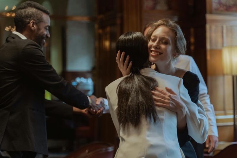 Welcoming Her Friends and Family