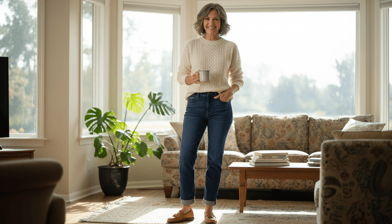 Well-Fitted Dark-Wash Jeans