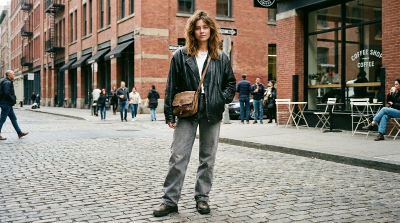 With Oversized Leather Jackets