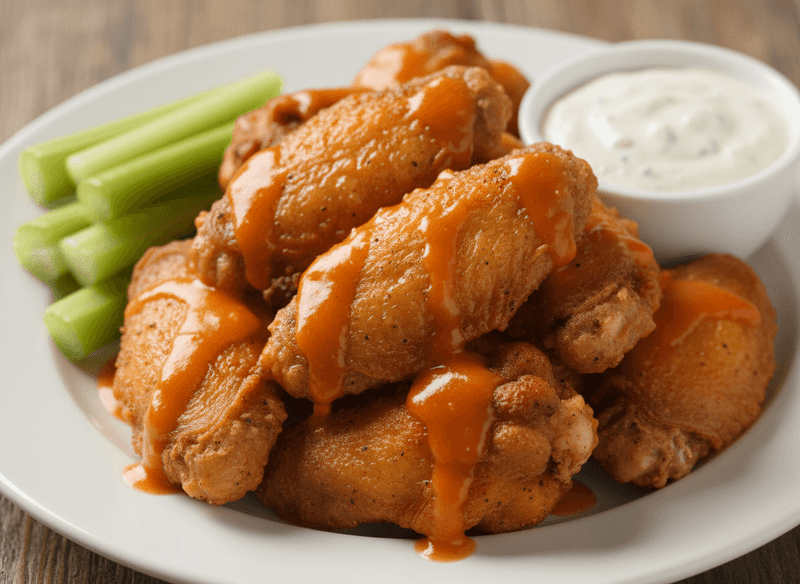 Classic Buffalo Wings (Crispy & Buttery)