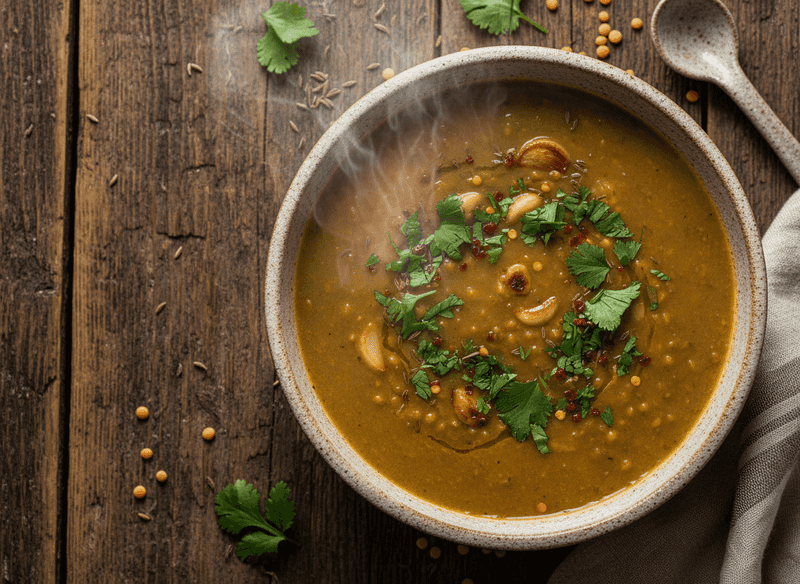 Lentil-Garlic Cumin Soup