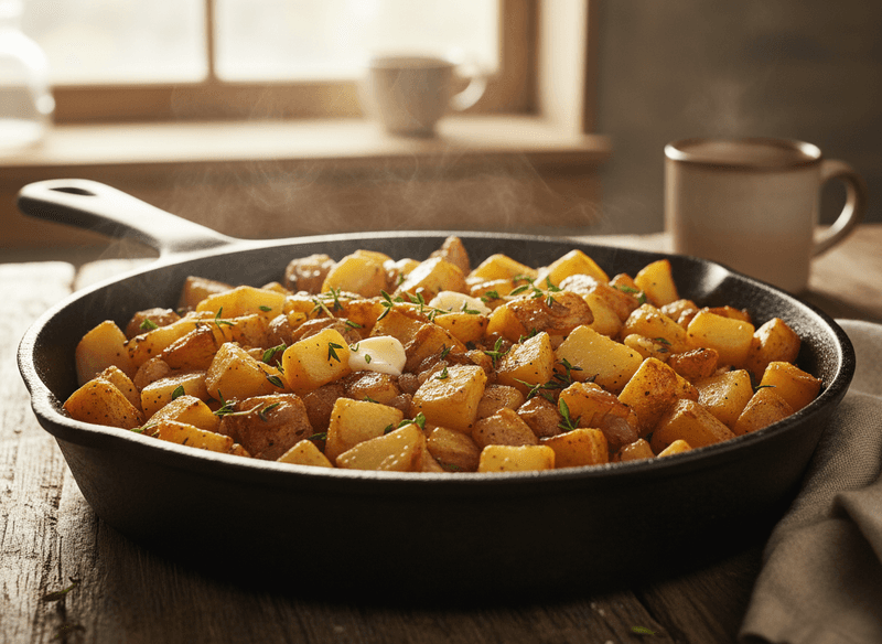 Rustic Potato and Caramelized Onion Hash
