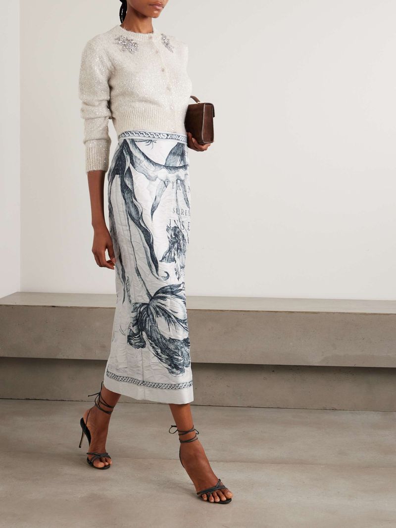 A Cozy Sweater with a Feminine Skirt