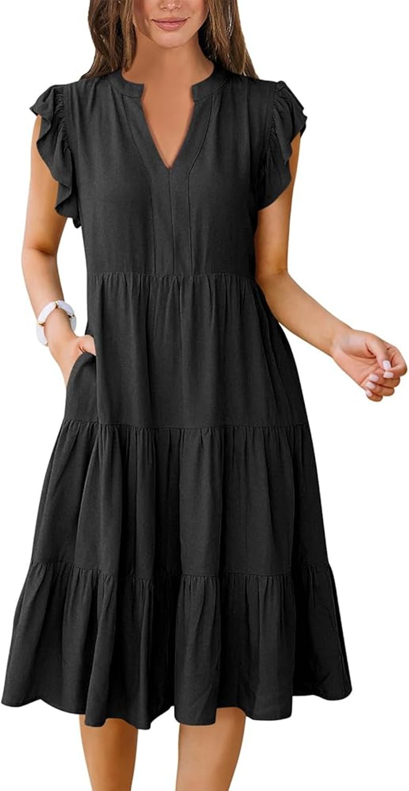 Anrabess Tiered Midi Dress