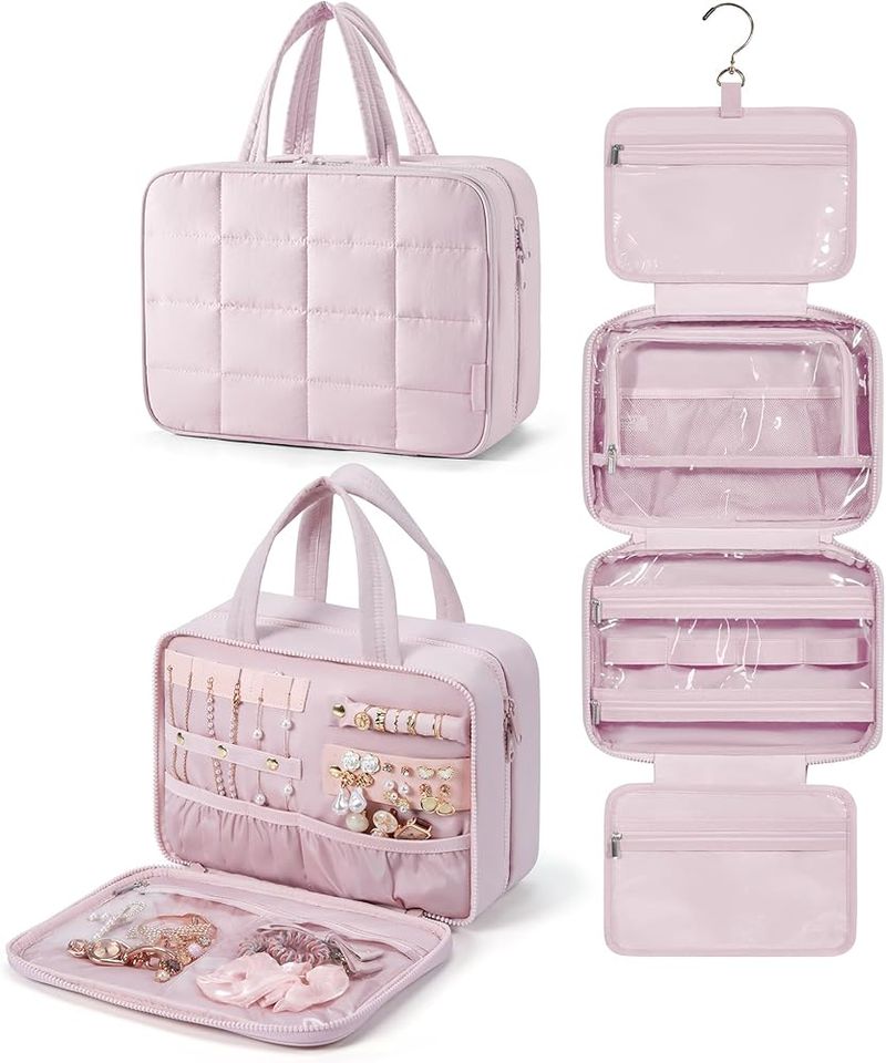 BAGSMART Hanging Travel Makeup Bag