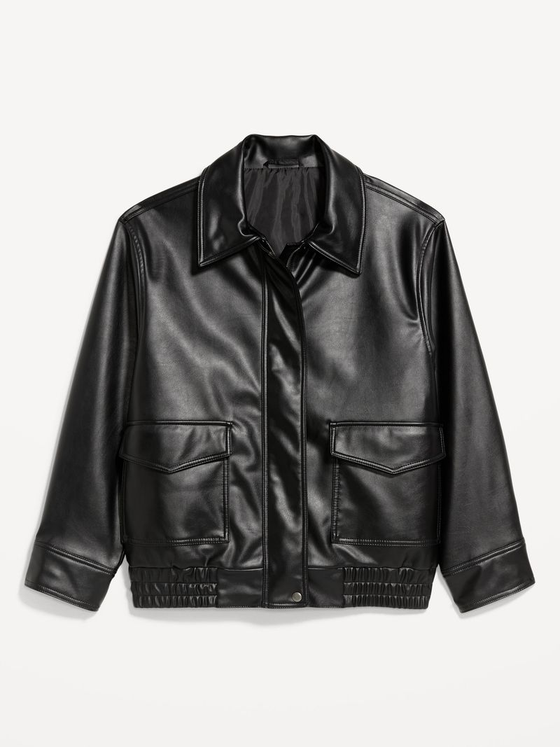 Old Navy Faux Leather Oversized Bomber