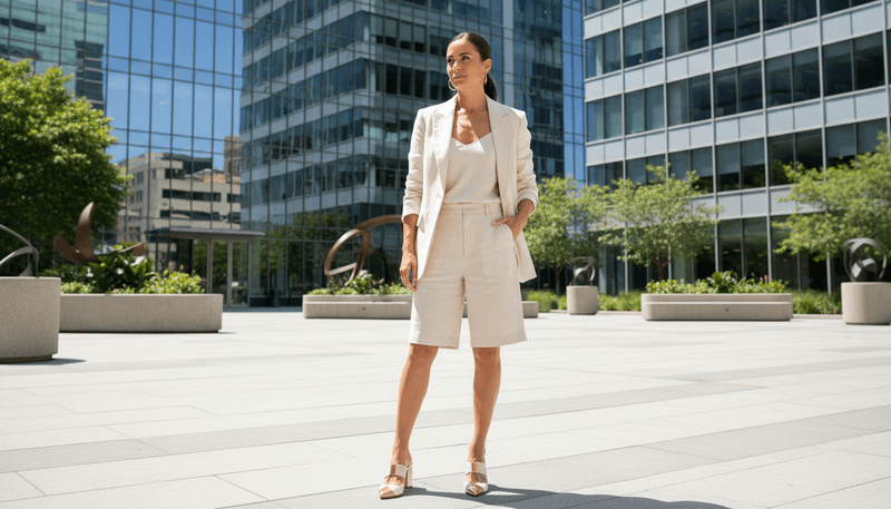 Bermuda Shorts + Blazer