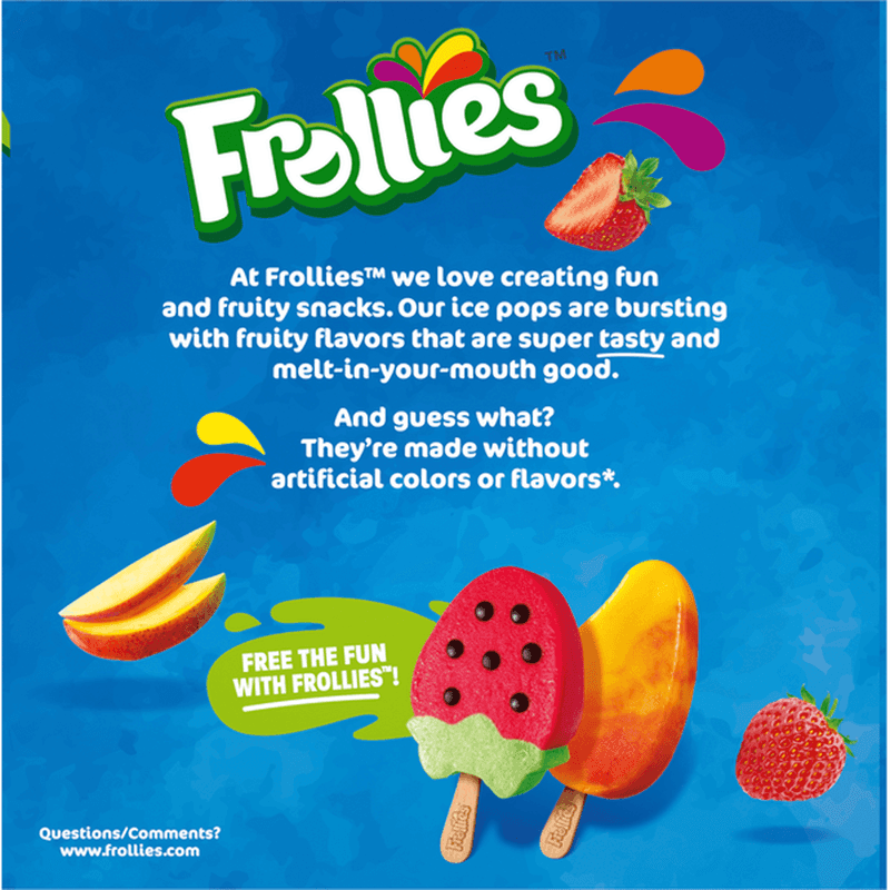 Frozen Frollies Mango & Strawberry Popsicles