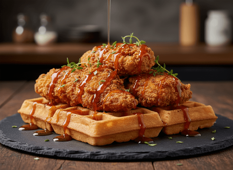 Belgian Waffles with Fried Chicken