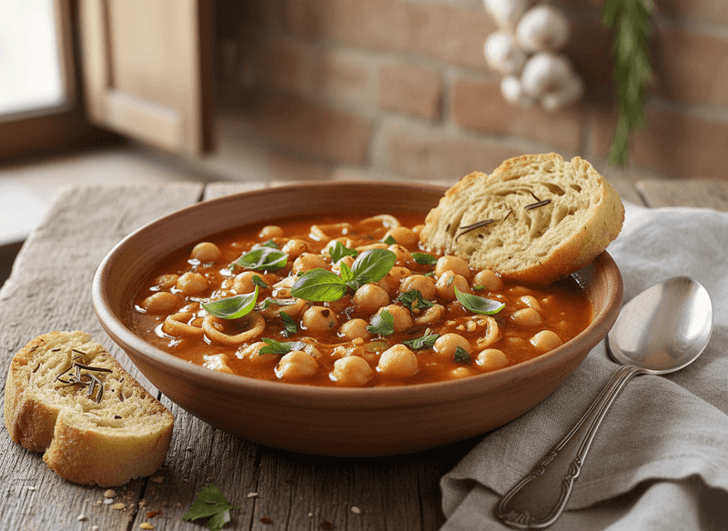 Pasta e Ceci (Pasta & Chickpea Soup)