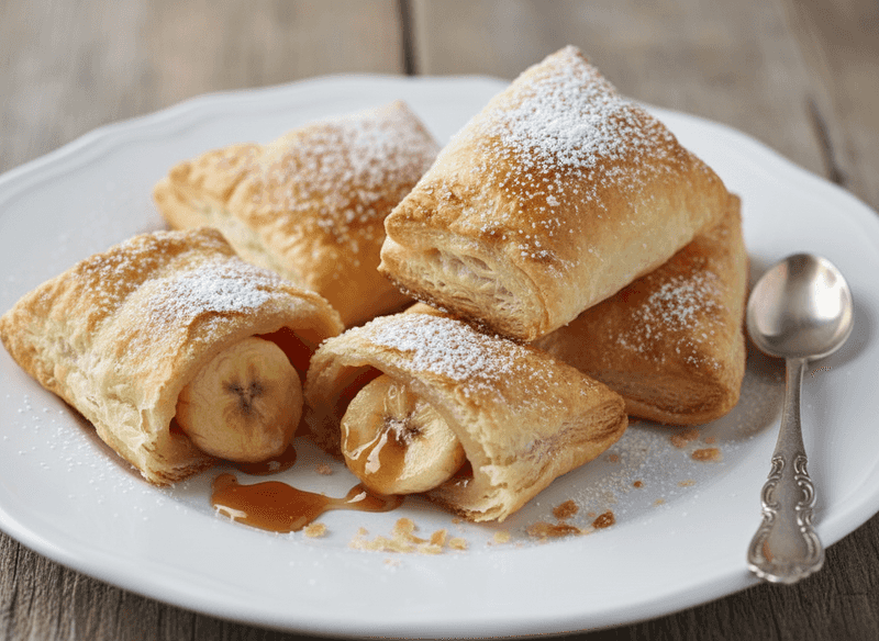 Caramelized Banana Foster Parcels