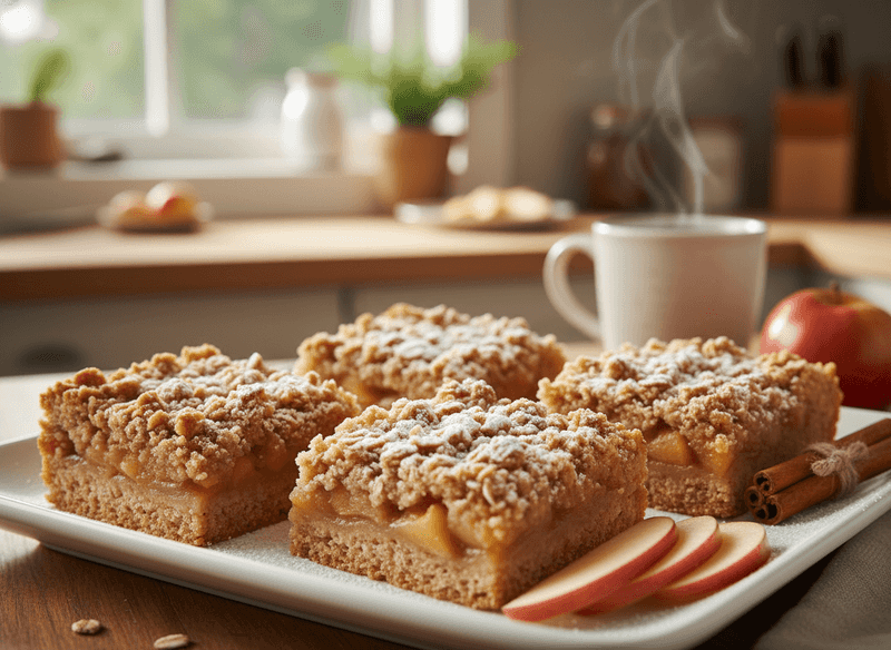 Apple Cinnamon Oat Streusel Bars