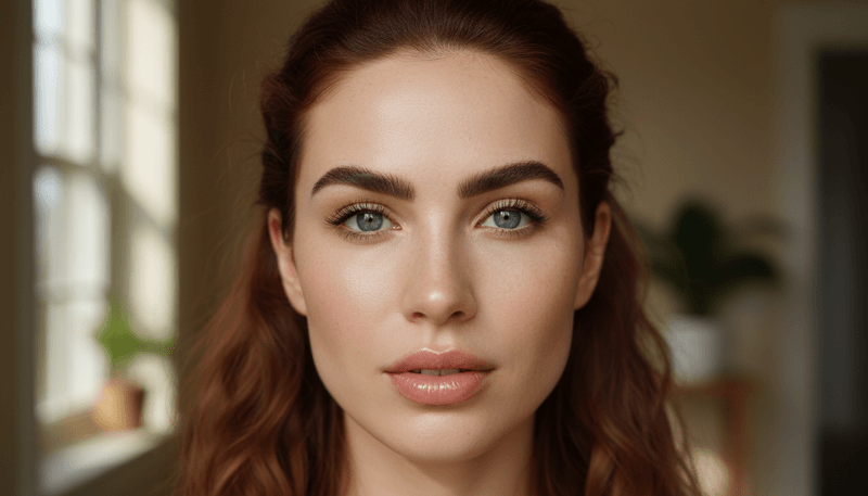 Bold Brows and Bare Face