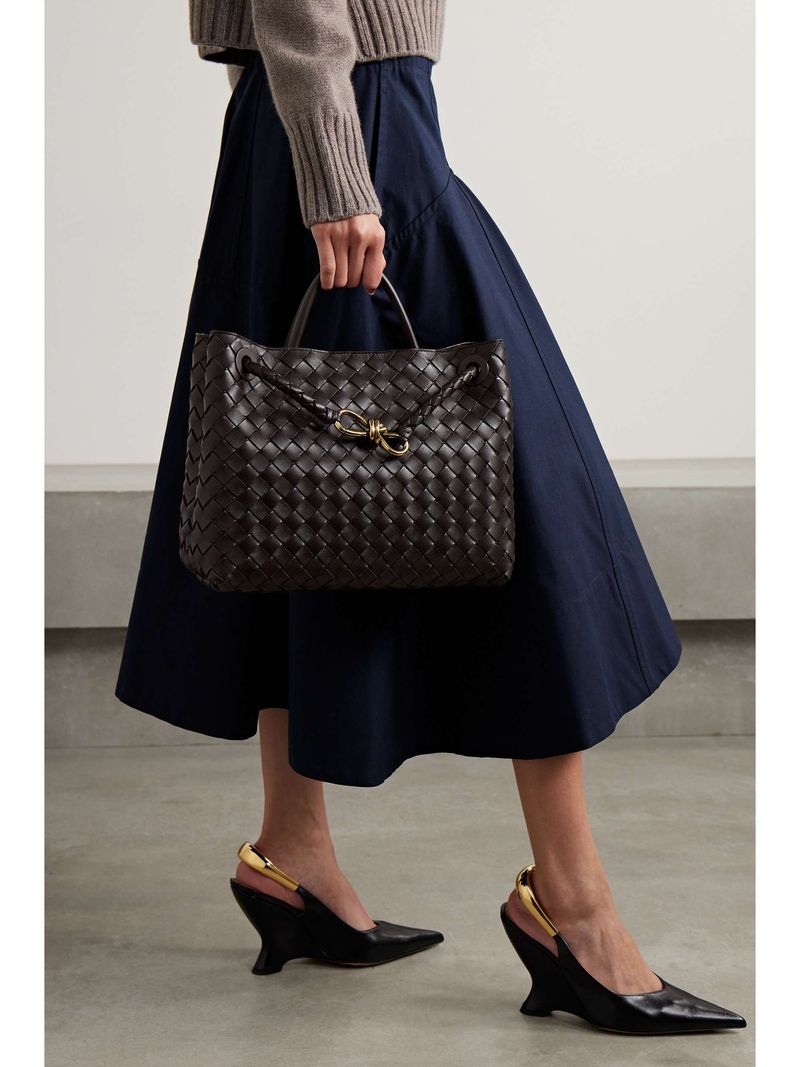 Bottega Veneta Andiamo Intrecciato Leather Tote
