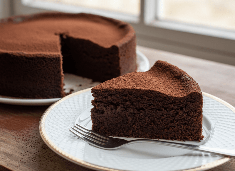 Flourless Chocolate Torte with Black Cocoa