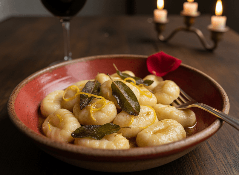 Handmade Ricotta Gnocchi with Brown Butter, Sage, and Lemon Zest