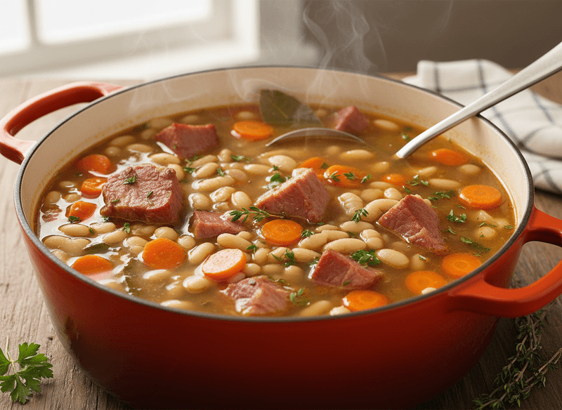 Homestyle Ham, White Bean & Carrot Soup