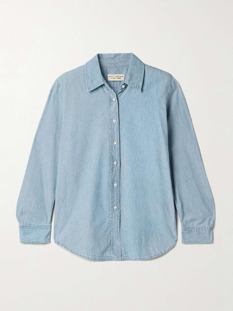 Button-Down Shirt in White or Chambray