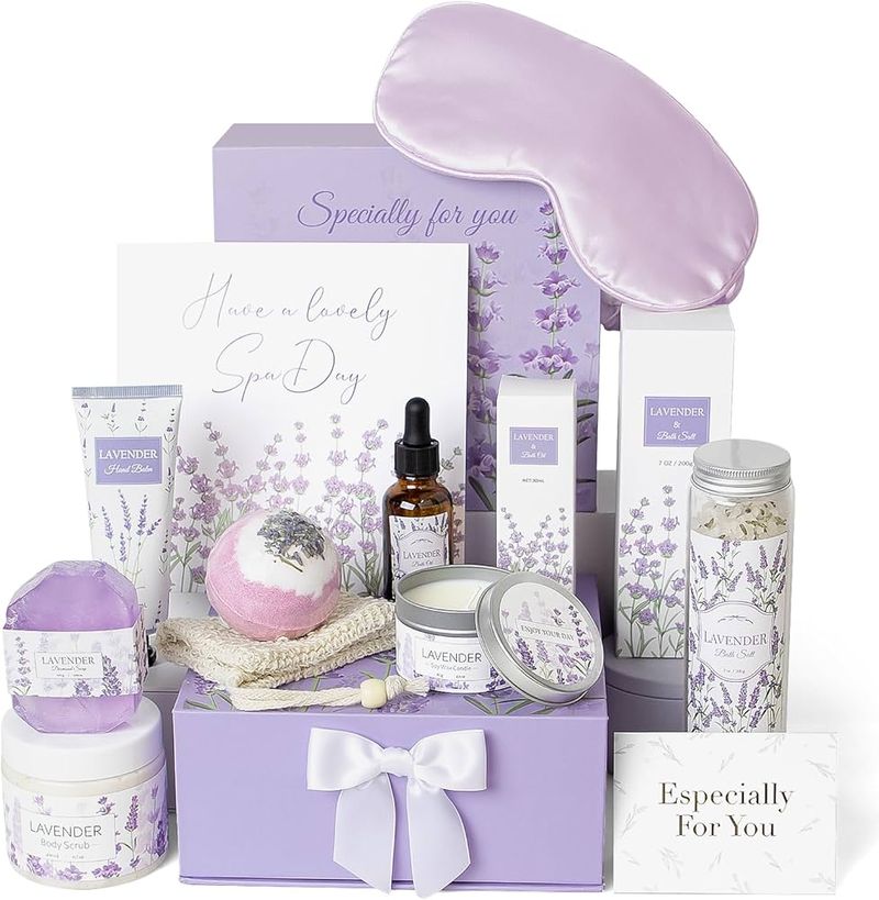 Lavender Spa Gift Basket Set