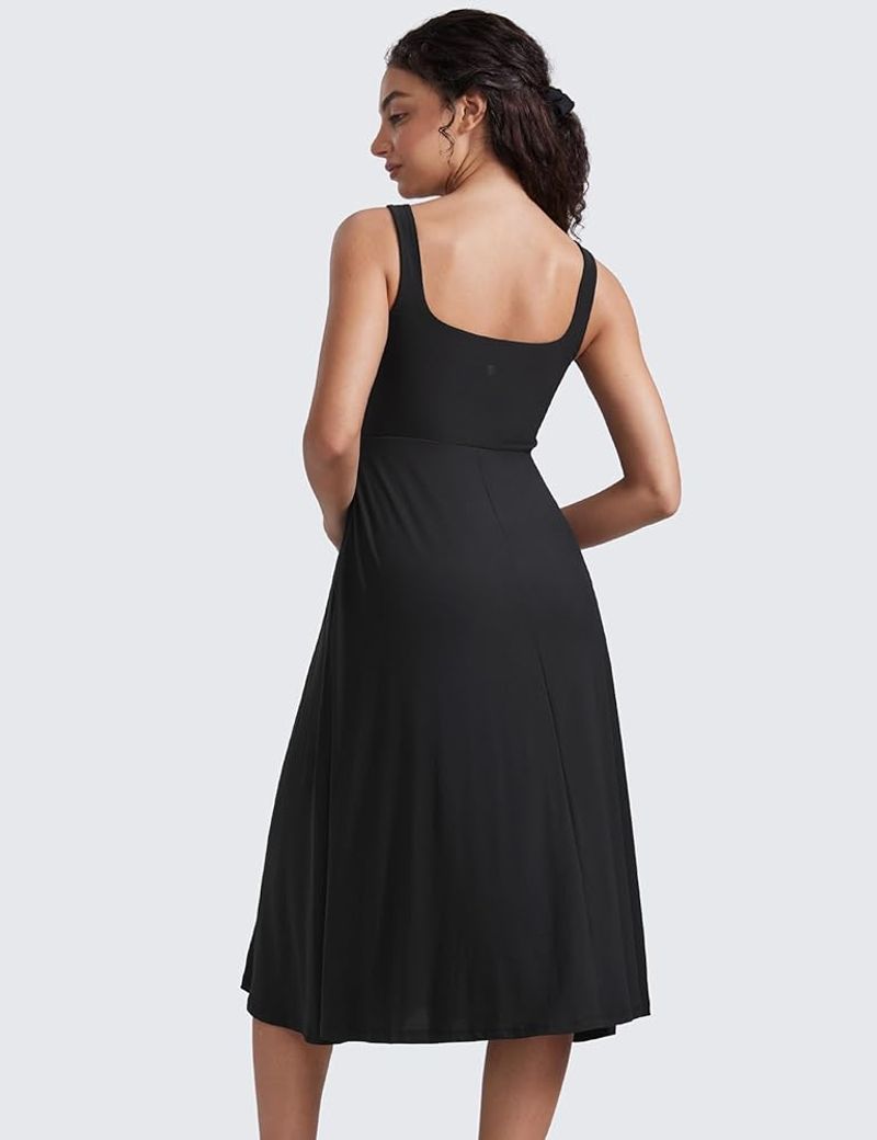 CRZ YOGA Square Neck Maxi Dress