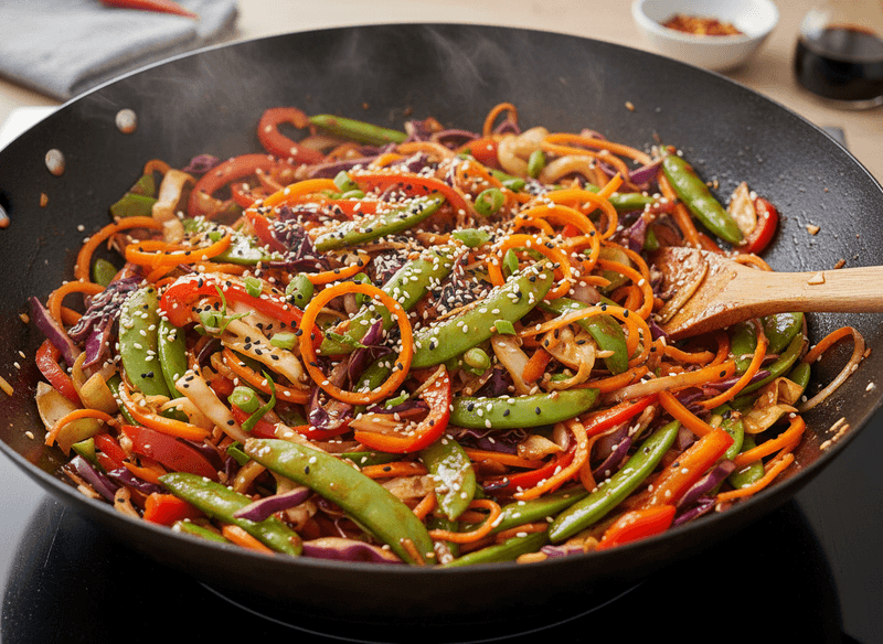 Stir-Fried Cabbage with Veggies