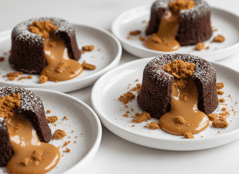 Molten Biscoff Lava Cakes