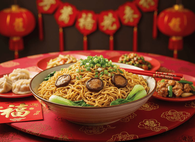 Longevity Noodles (Yi Mein / E-Fu Noodles)