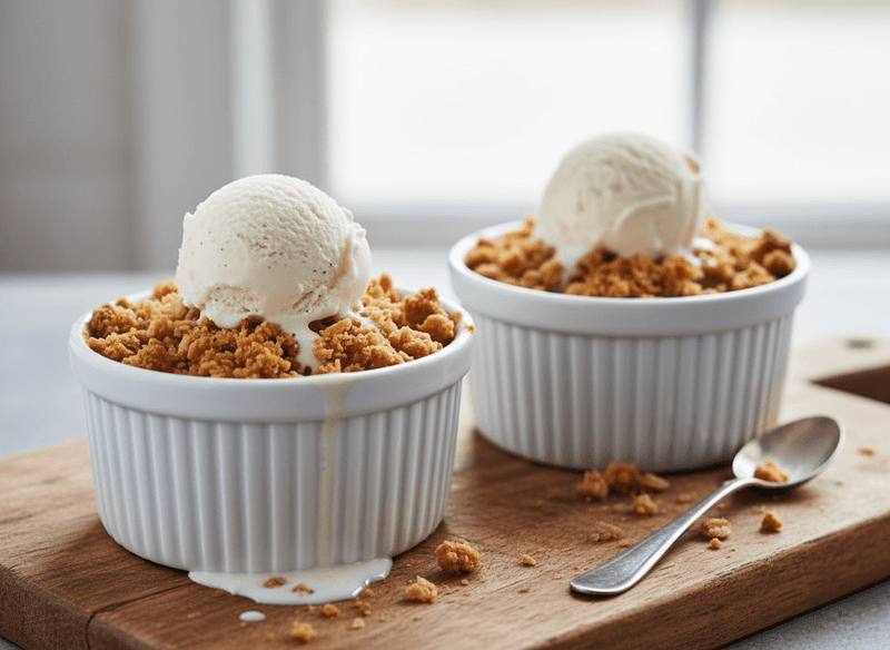 Air Fryer Apple Crumble for Two