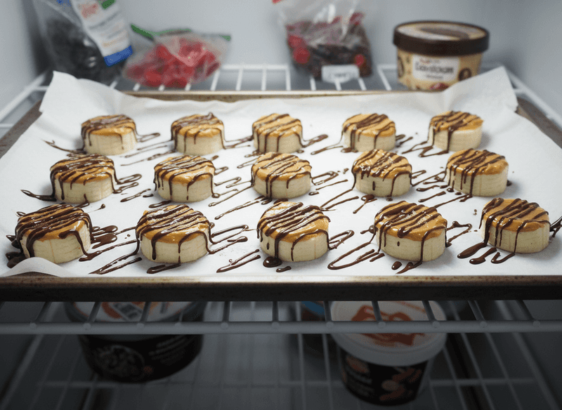 Frozen Banana Bites with a Thin Peanut Butter Layer