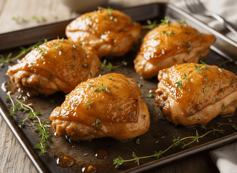 Maple-Dijon Roasted Chicken Thighs