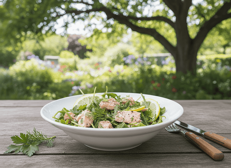 Salmon Salad Lettuce Bowl