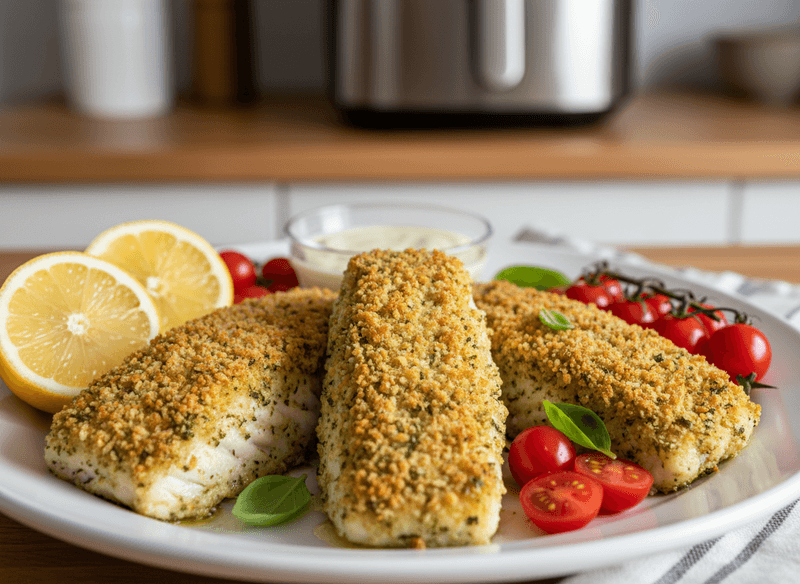 Pesto-Crusted Cod Fillets