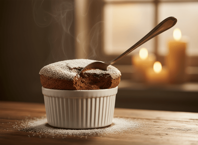 Chocolate Soufflé with 70% Single-Origin Chocolate