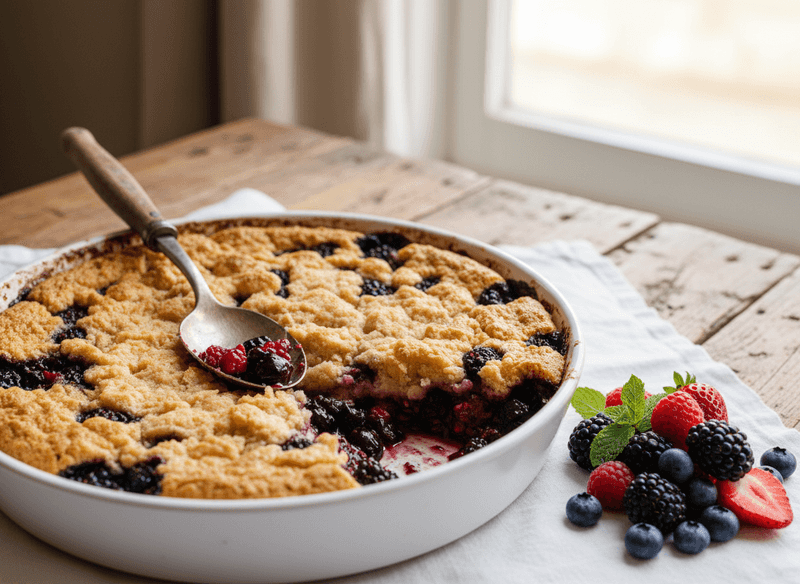 Quick Cake Mix Cobbler