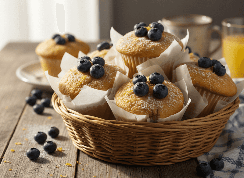 Lemon Blueberry Cake Mix Muffins