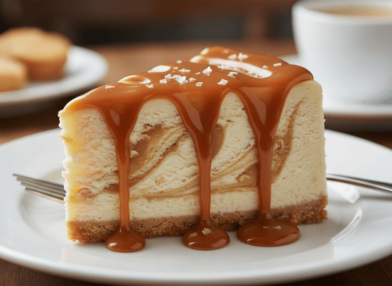 Salted Caramel Swirl Cheesecake