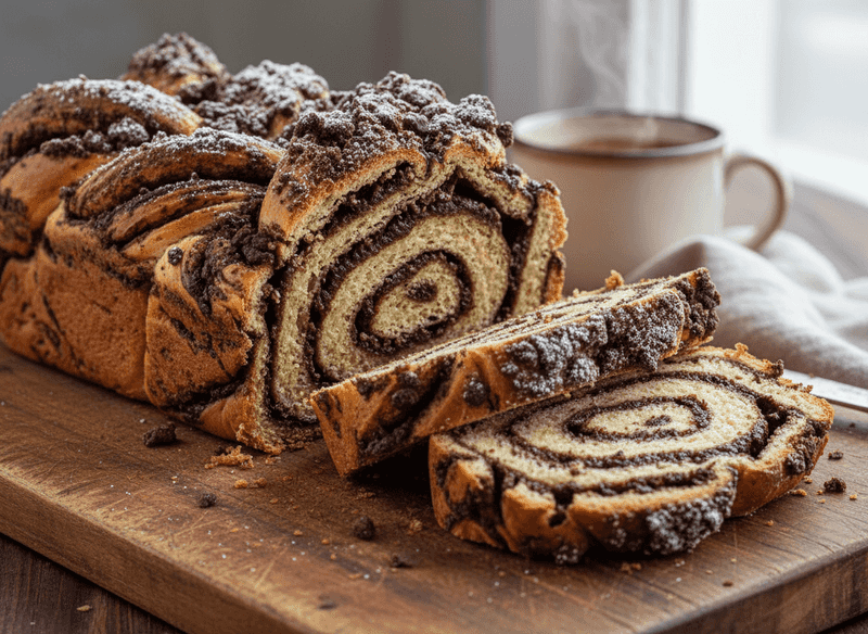 Double Chocolate Babka with Cocoa Streusel