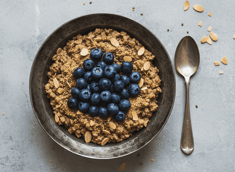 Blueberry Almond Steel-Cut Oats