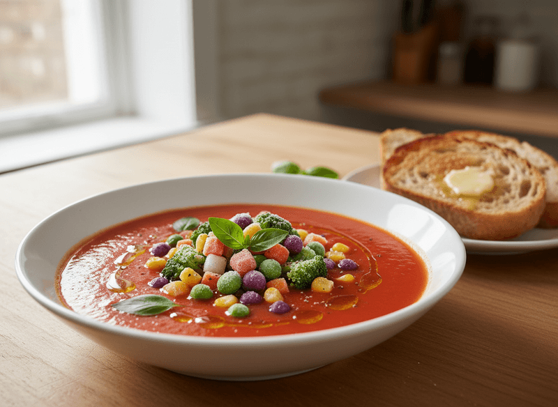 Tomato Vegetable Soup with Tomato Juice & Frozen Veggies