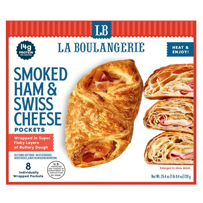La Boulangerie Smoked Ham & Swiss Pockets