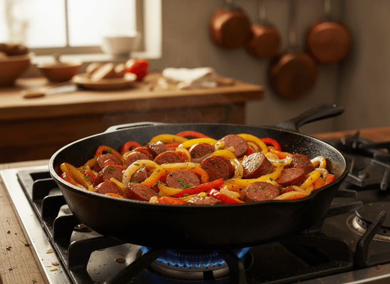 Sausage and Peppers Skillet