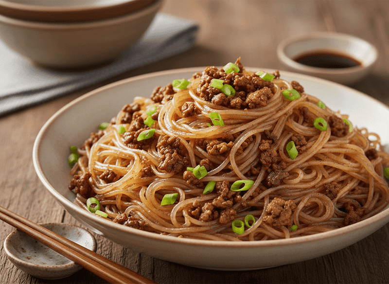 Glass Noodle Stir-Fry (Ants Climbing a Tree – Ma Yi Shang Shu)