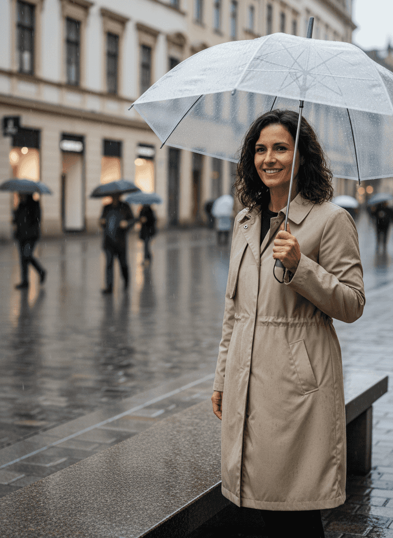 Packable Trench or Streamlined Travel Jacket